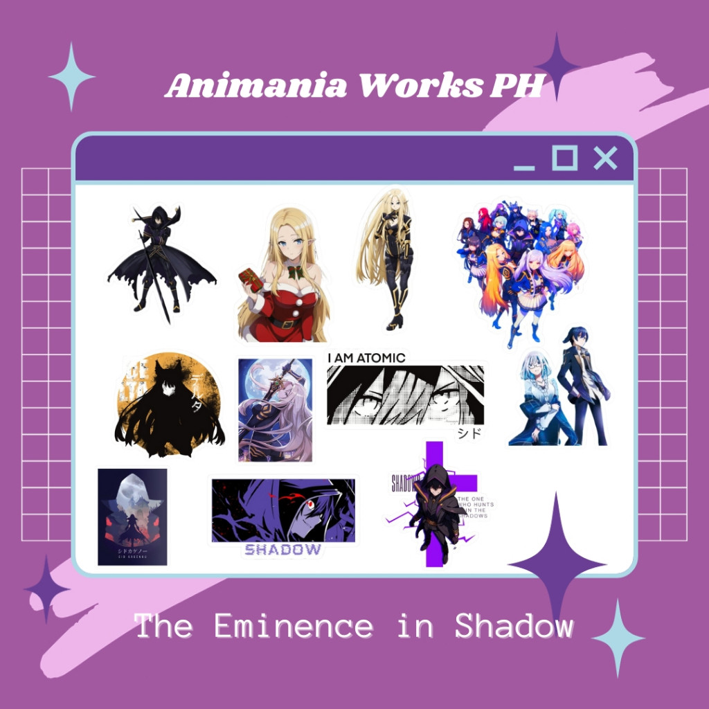 Anime Stickers The Eminence in Shadow Sticker Collection Vinyl ...