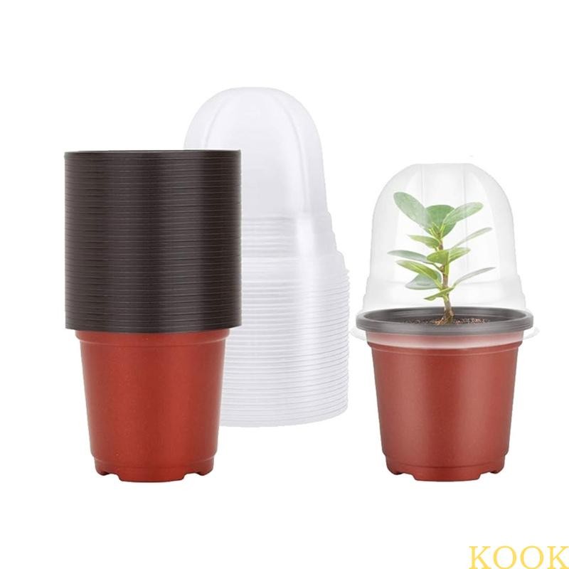 KOOL 5 10 15 20Pcs Plastic Nursery Pots Seed Flower Plant Container