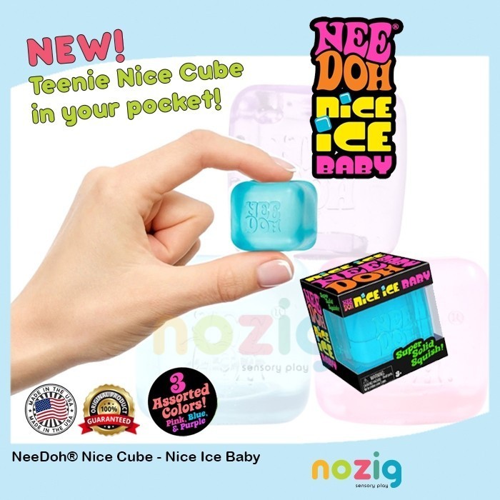 NeeDoh Nice Cube - Nice Ice Baby perfect for little hands to grasp ...