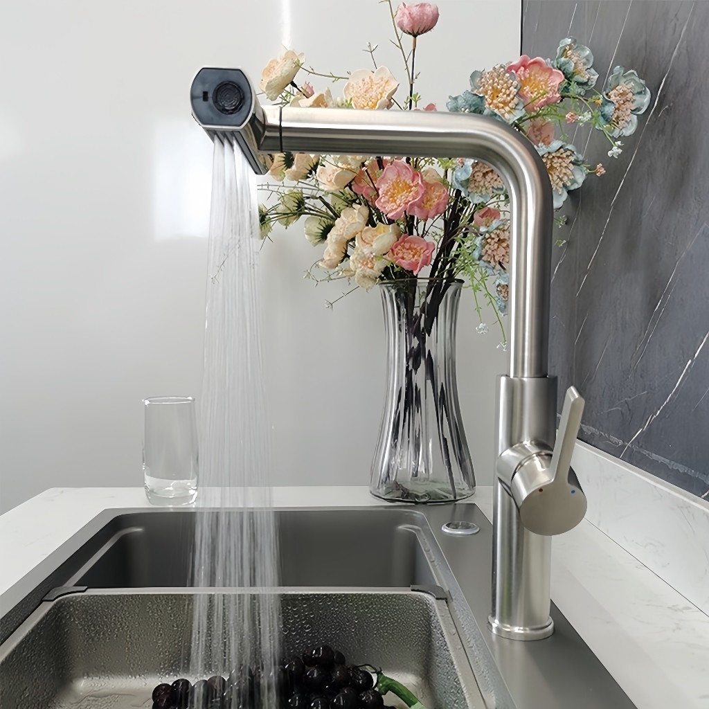 (COD) 4-in-1 Rotating Kitchen Faucet - Stainless Steel Multi-Functional ...