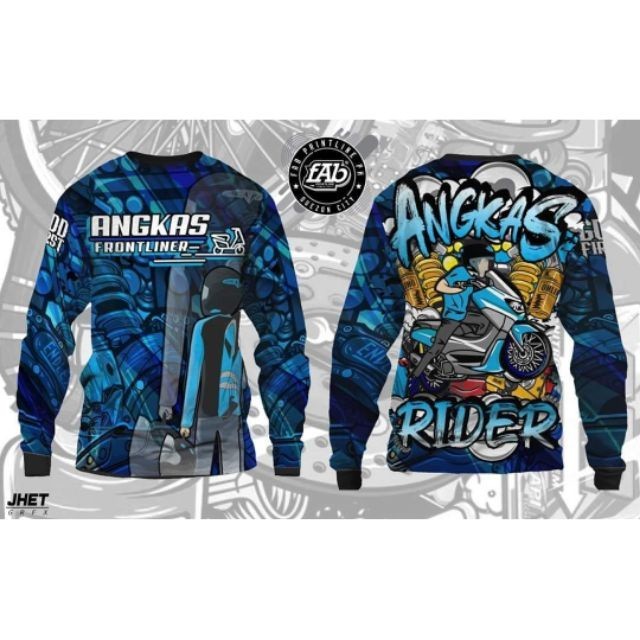 Angkas Full Sublimation Rider Long Sleeve 3D Printing Long Sleeve ...