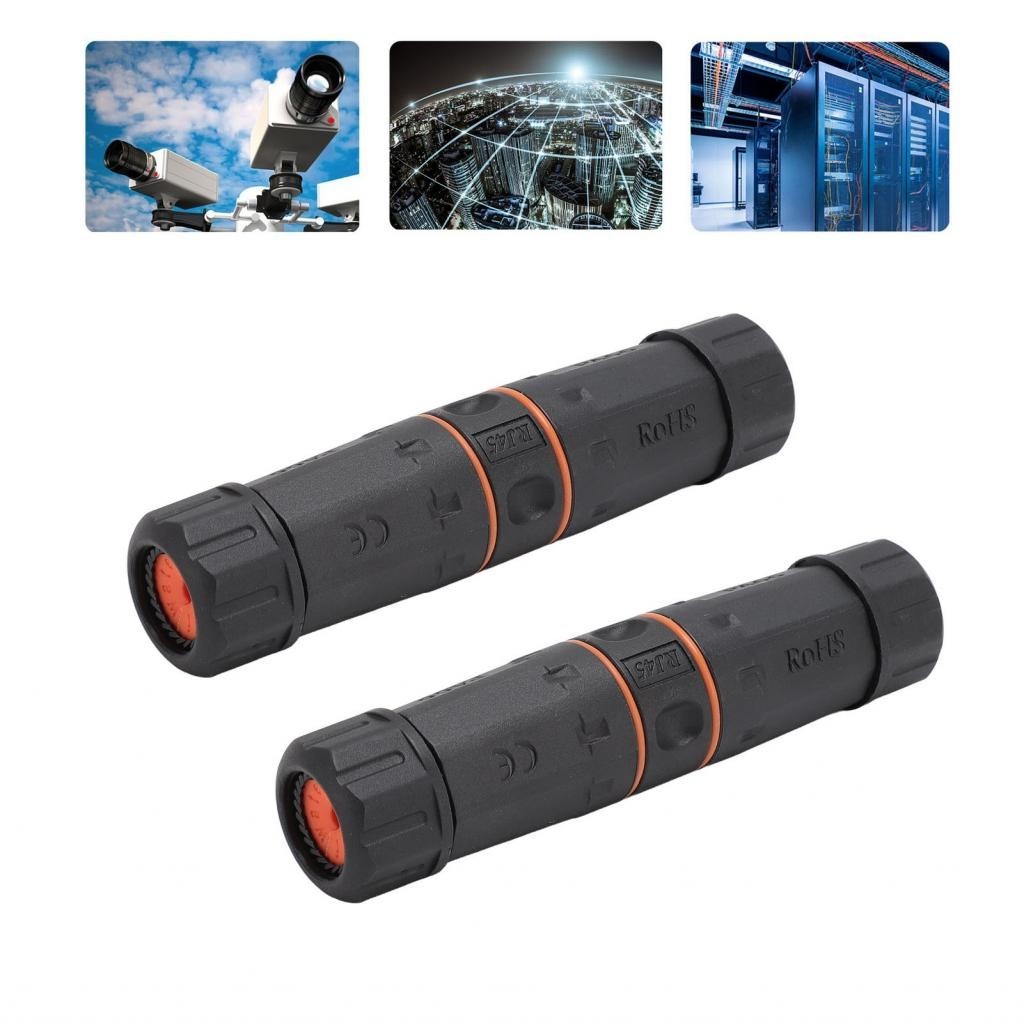 Iuxishop RJ45 Coupler Stable Connection 2PCS Ethernet for IP Security ...