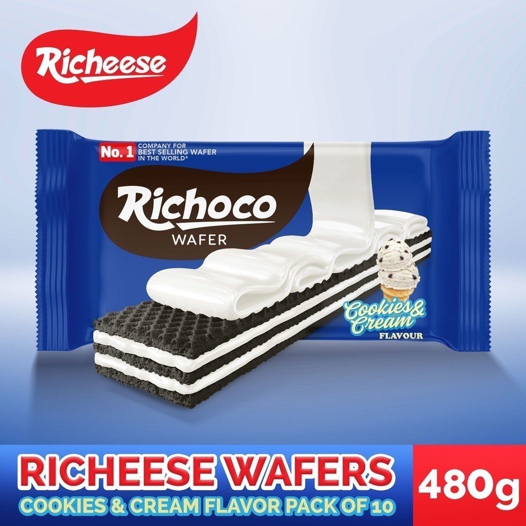IWG NABATI Richoco Cookies & Cream Wafer 48g by 10s | Shopee Philippines