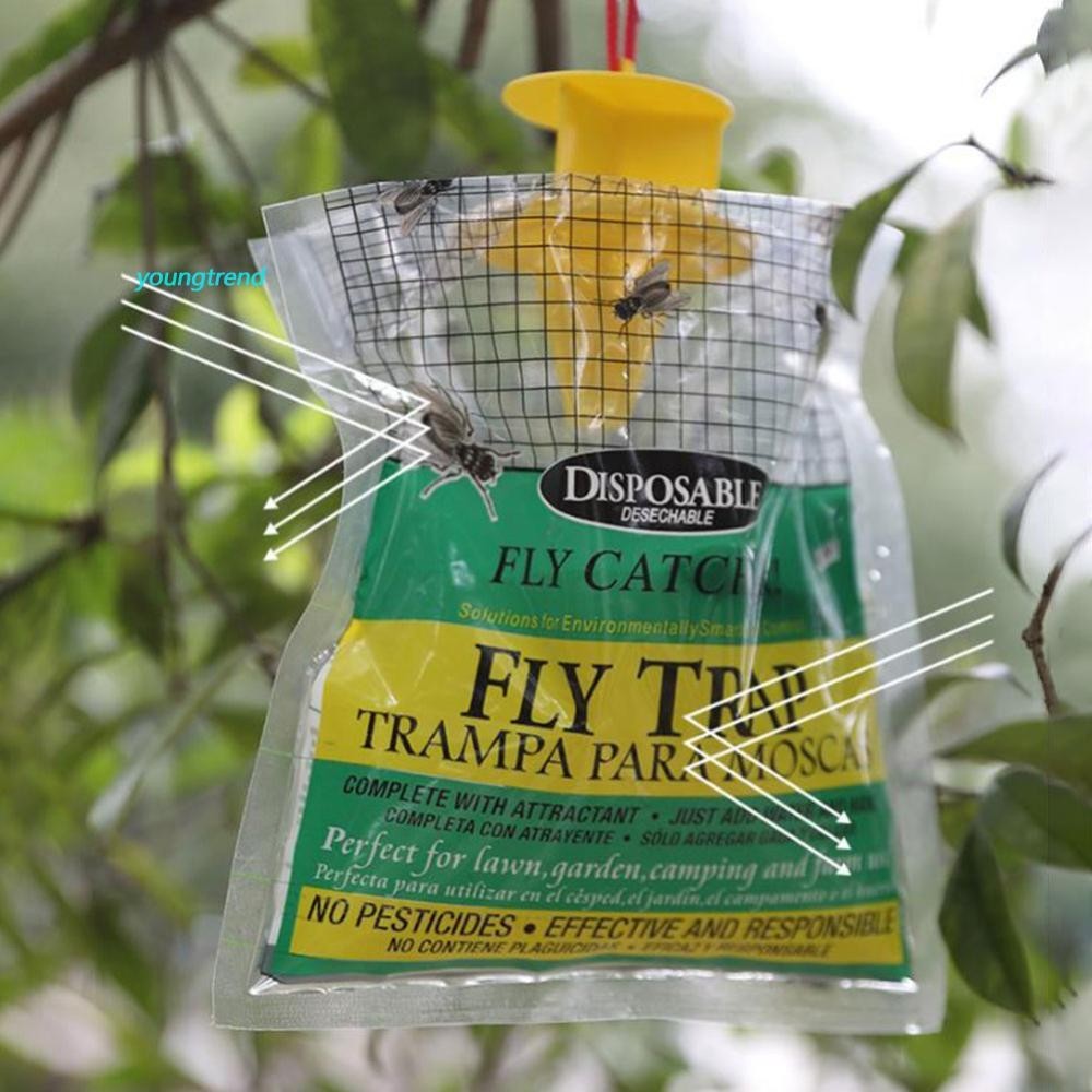 Hanging Fly Trap Bag Disposable Fly Catcher Bag Fly Insect Killer for ...