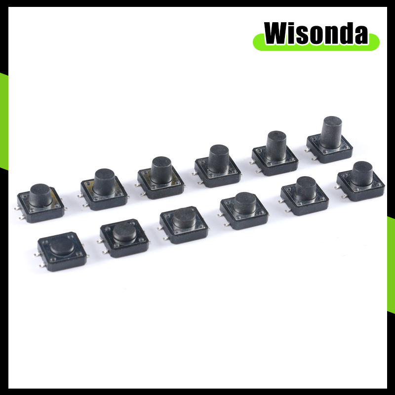 20-Pack 6x6x4.3mm Tactile Push Button Switches – Side Actuated, 2-Pin