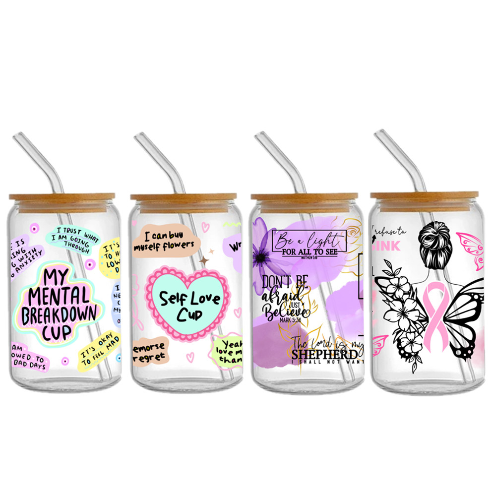 Affirmation Self Love Mental Health Positive UV DTF Sticker For 16oz ...