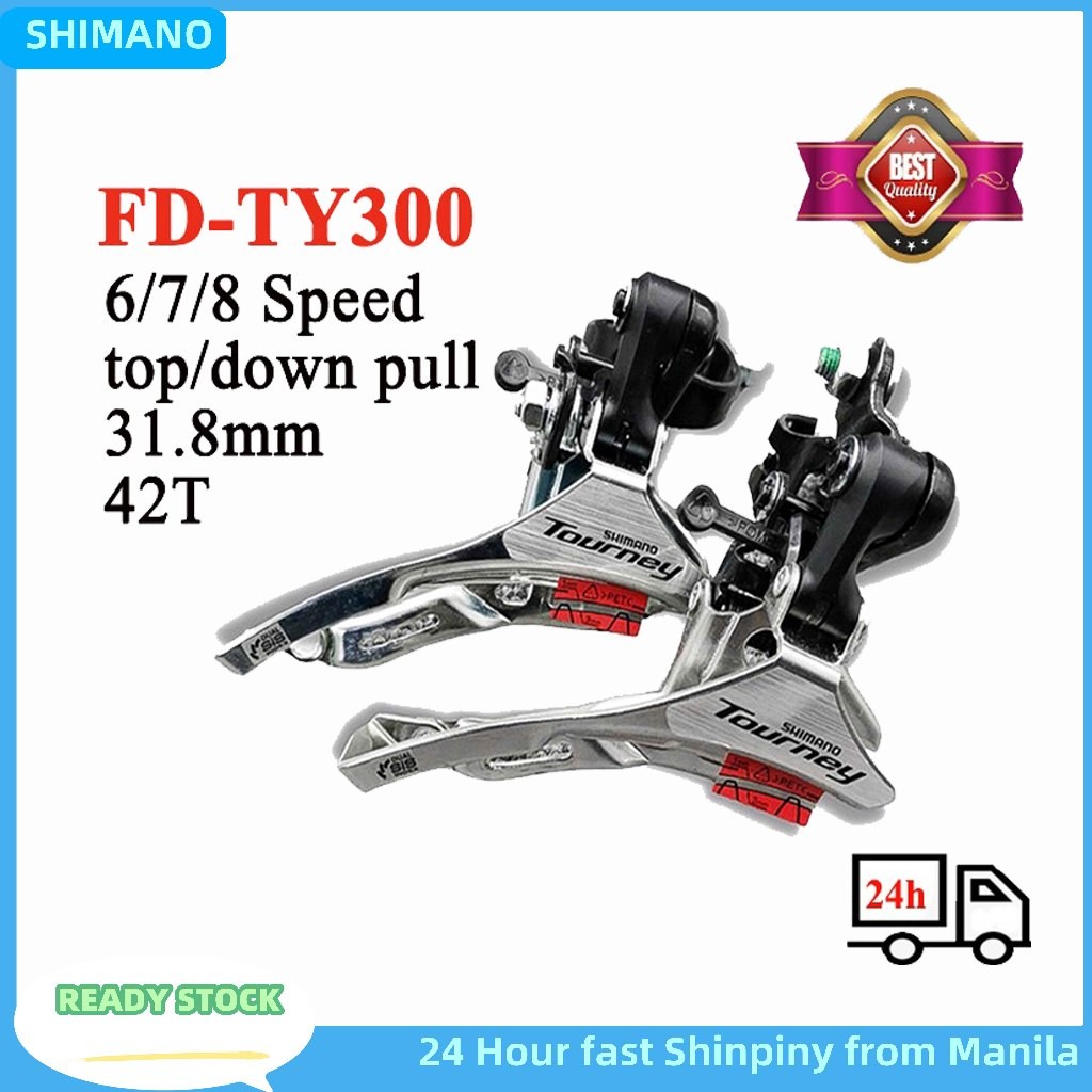 Dérailleur Avant Shimano Tourney FD-TY300 - Pour VTT 6/7/8 Vitesses - Montage 31.8mm