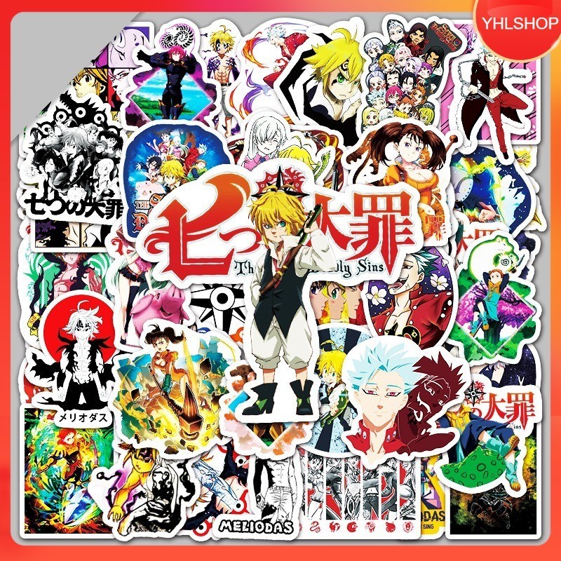 50 Designs Mangga Sticker Battle Legend 7 Knights The Seven Deadly Sins ...
