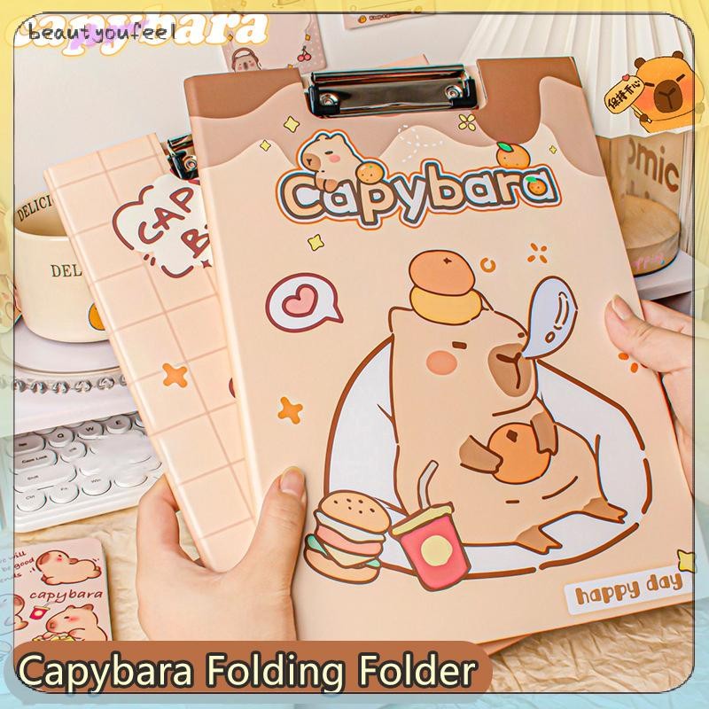 Beautyoufeel Cartoon Cute Capybara File Folder Fashion File Storage ...