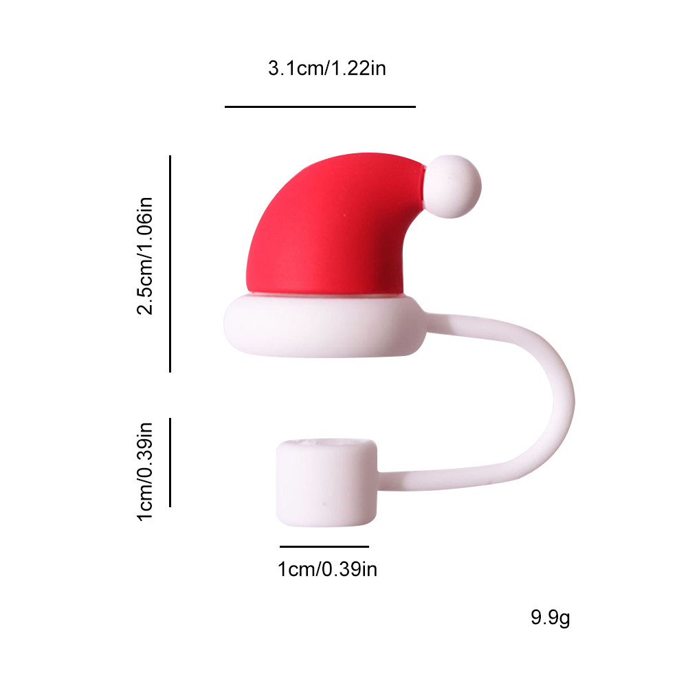 PVC Christmas Straw Caps 10mm Covers for Stanley 30/40oz Tumbler ...
