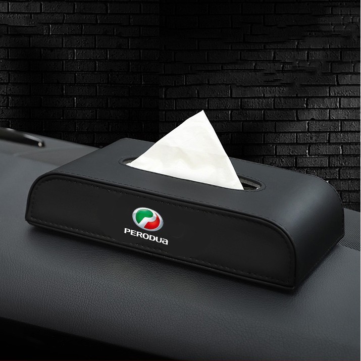 Leather Car Tissue Box Holder for Perodua myvi axia bezza aruz alza ...