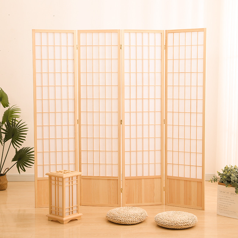 Japanese Style Solid Wood Screen Partition for Living Room Entrance ...