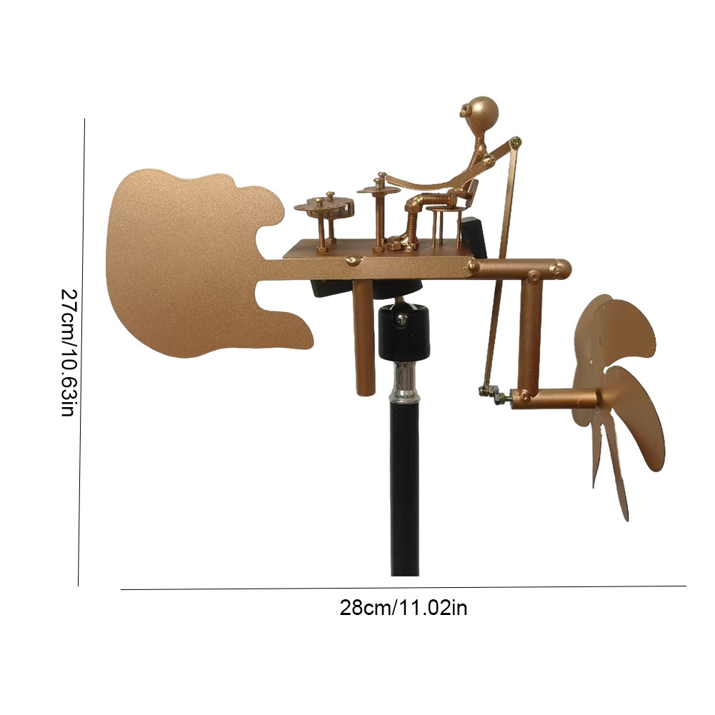 Metal Wind Spinner Metal Drummer Windmill Statue for Yard Art Lawn ...