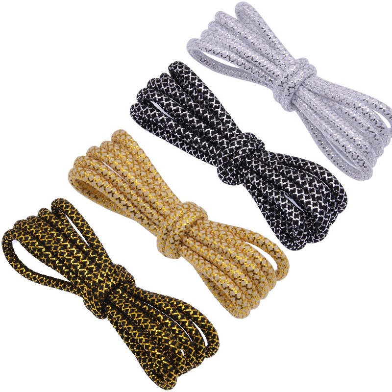 Luxury Gold Silver Wire Round Shoelaces - High-Quality Rope for ...