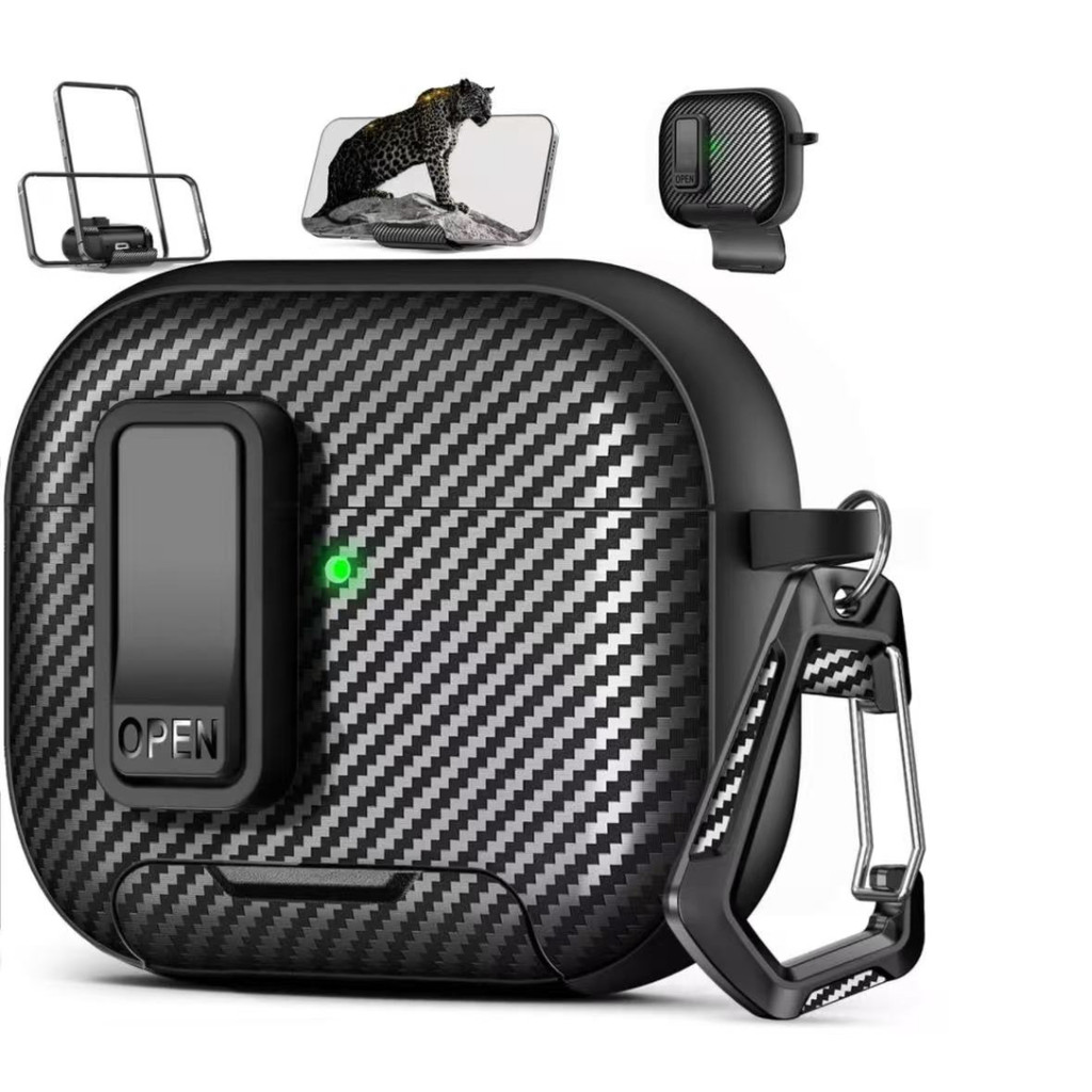 Carbon Fiber Headphone Case with Automatic Pop-Up Lock for Apple ...