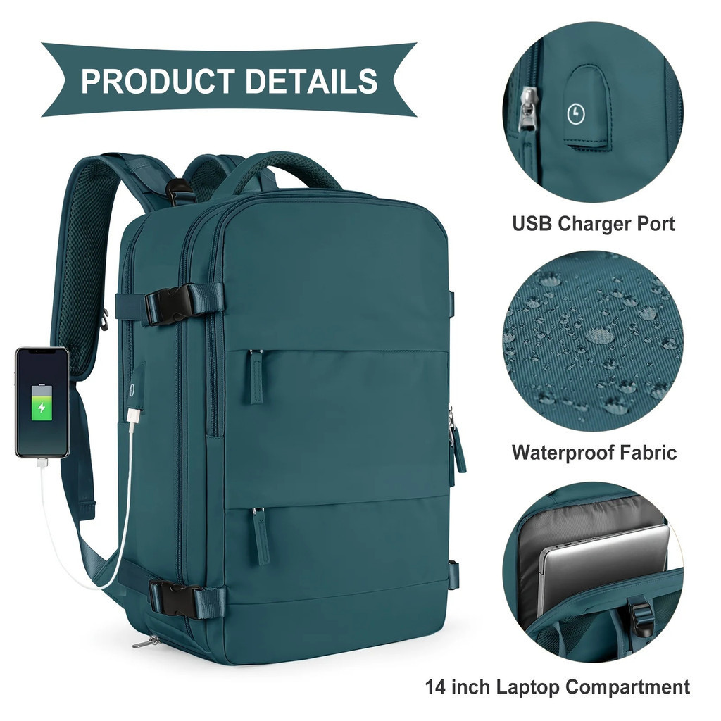 Large Travel Backpack for Men Airline Flight Approved Waterproof Laptop Backpack Anti Theft Carry on Backpack Hiking Backpack Shopee Philippines