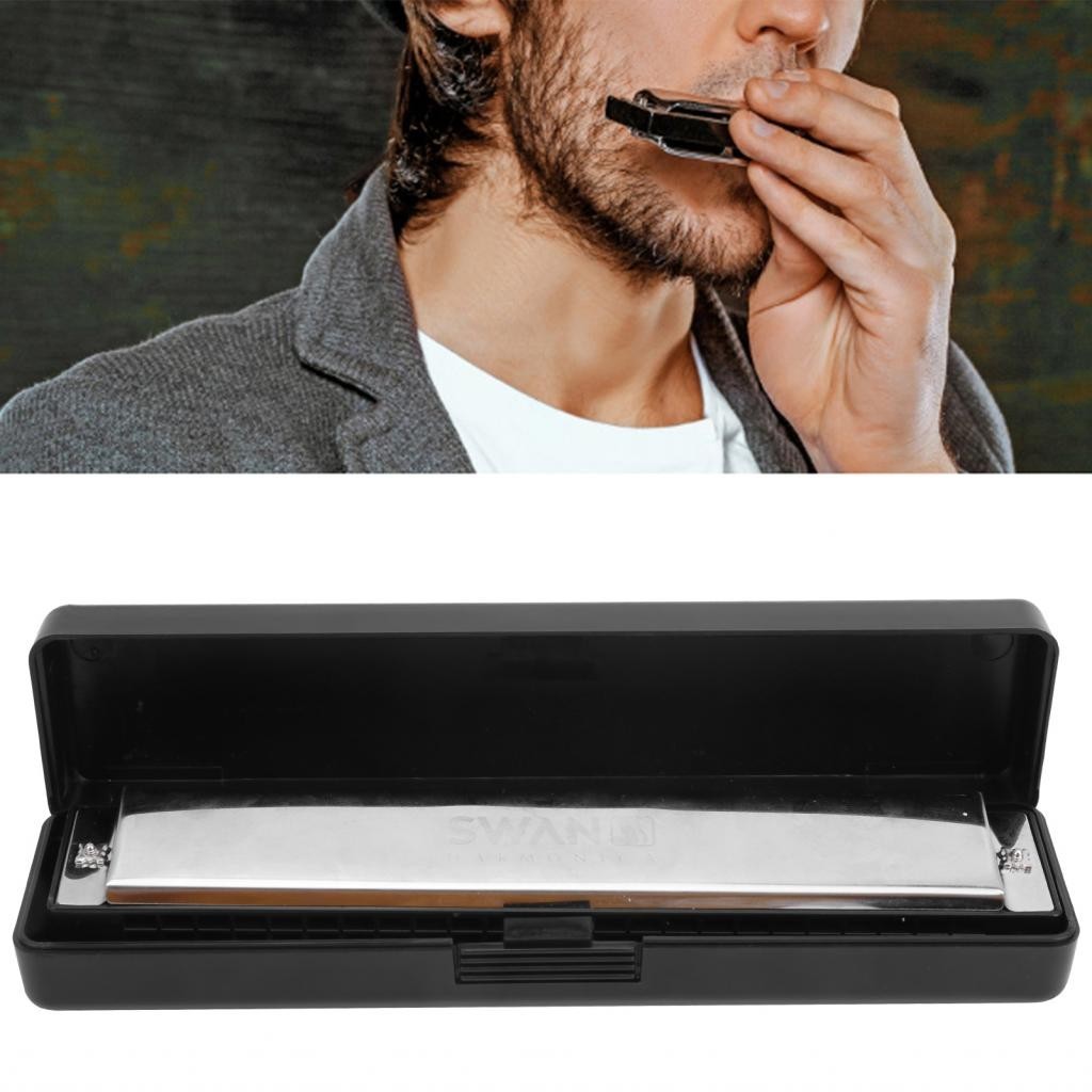 Meyishop 24 Hole Harmonica C Key Octave Tuning Beginner Popular Musical ...