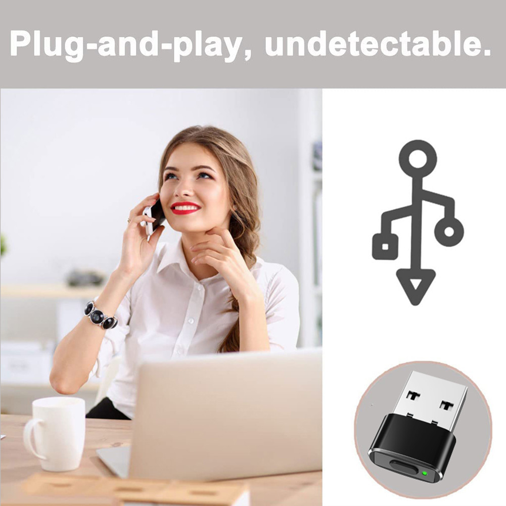 Rain Mini Mouse Jiggler ON/Off Button USB Mouse Movement Simulator for ...