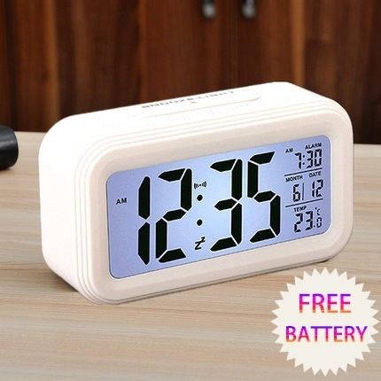 Mini Alarm Clock Digital LED Display Clock Bedroom Digital Alarm Clock ...