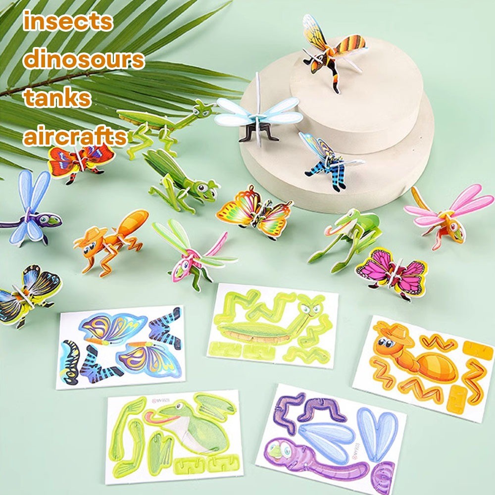DIY 3D Paper Puzzle Toys For Kids With Educational Craft Kit Learning ...