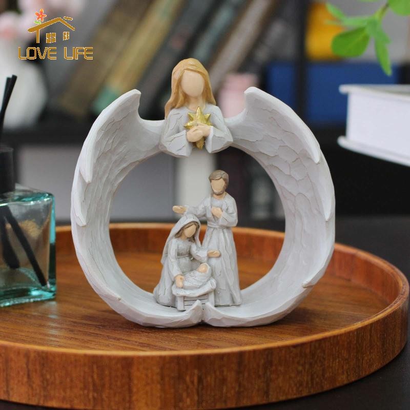 [whfashion] Angel Statue Figurine Festivals Artwork Party Favor Desktop 