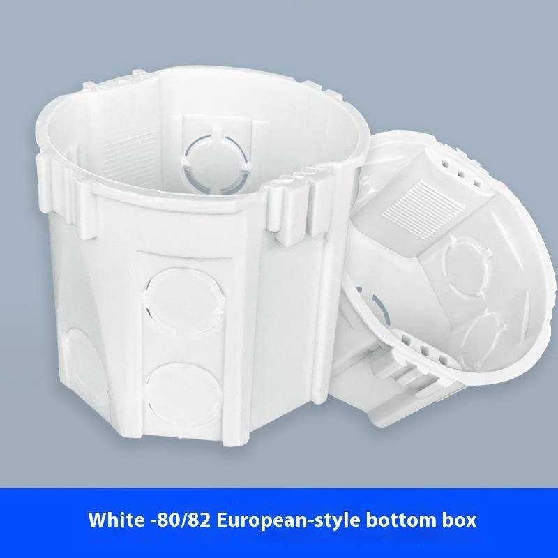 80 Type European Style Switch Socket Panel Cassette Junction Box ...