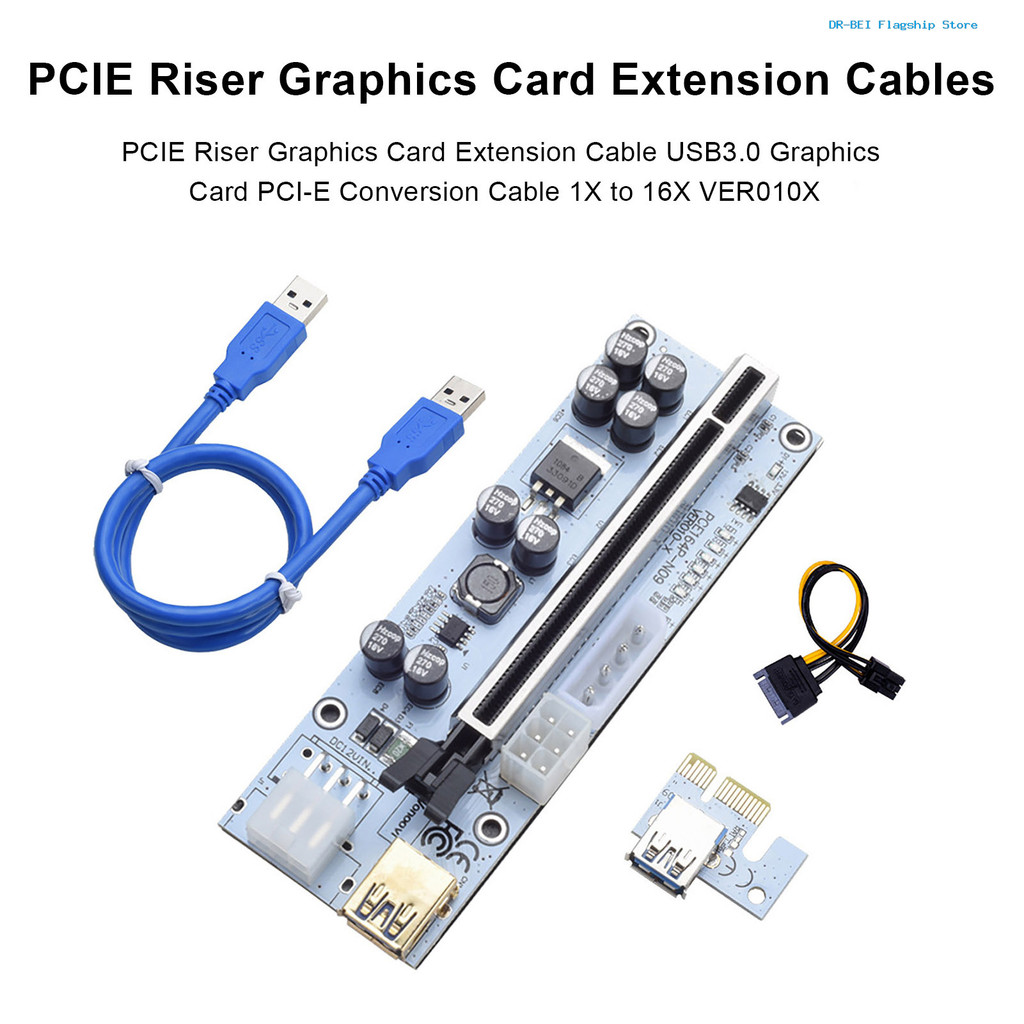 BE-GPU PCI-E Riser Professional Express 1x to 16x VER010X Extensor PCI ...
