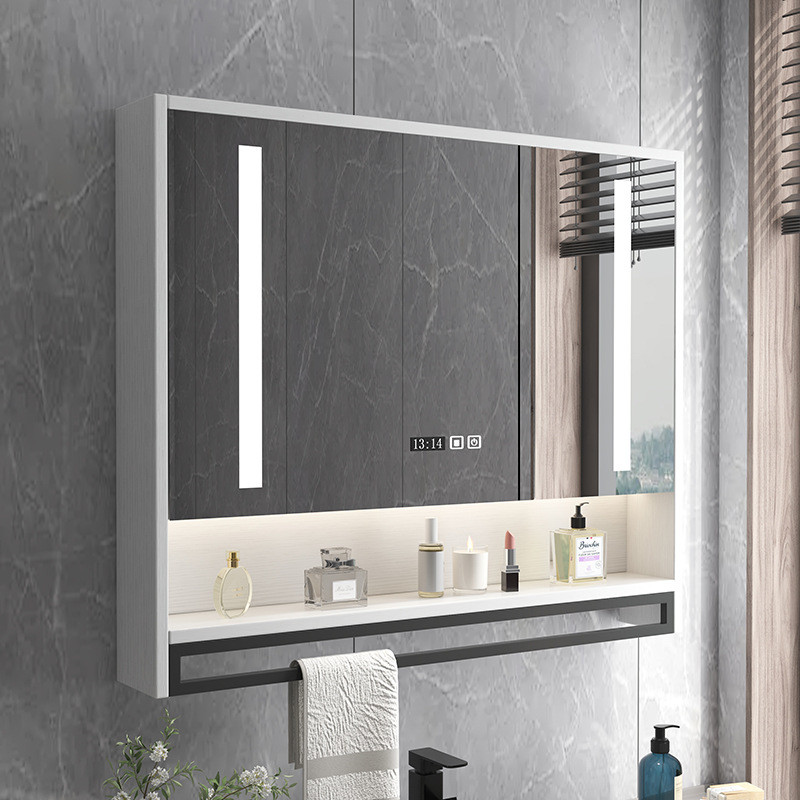 Bathroom Mirror Rack Separate Storage All-in-One Cabinet Smart Bathroom ...