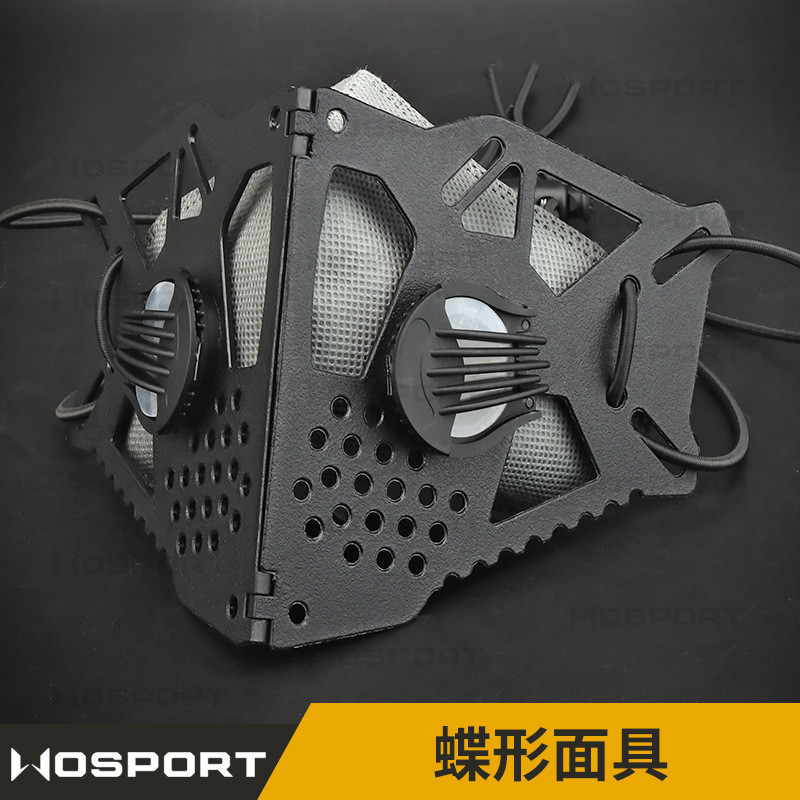 Black Handsome KN90 Mask Cyberpunk Mask cos Mechanical Butterfly Mask ...