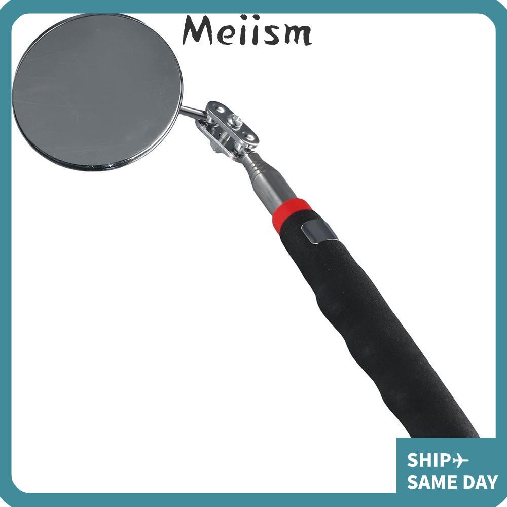 MEIISM Telescoping Inspection Mirror, Extends 2473cm Black Round