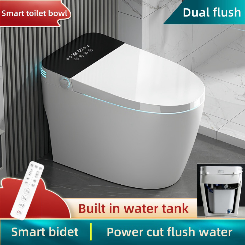 Smart Toilet Bowl Set With Tank Bidet Auto Sense High Pressure Dual