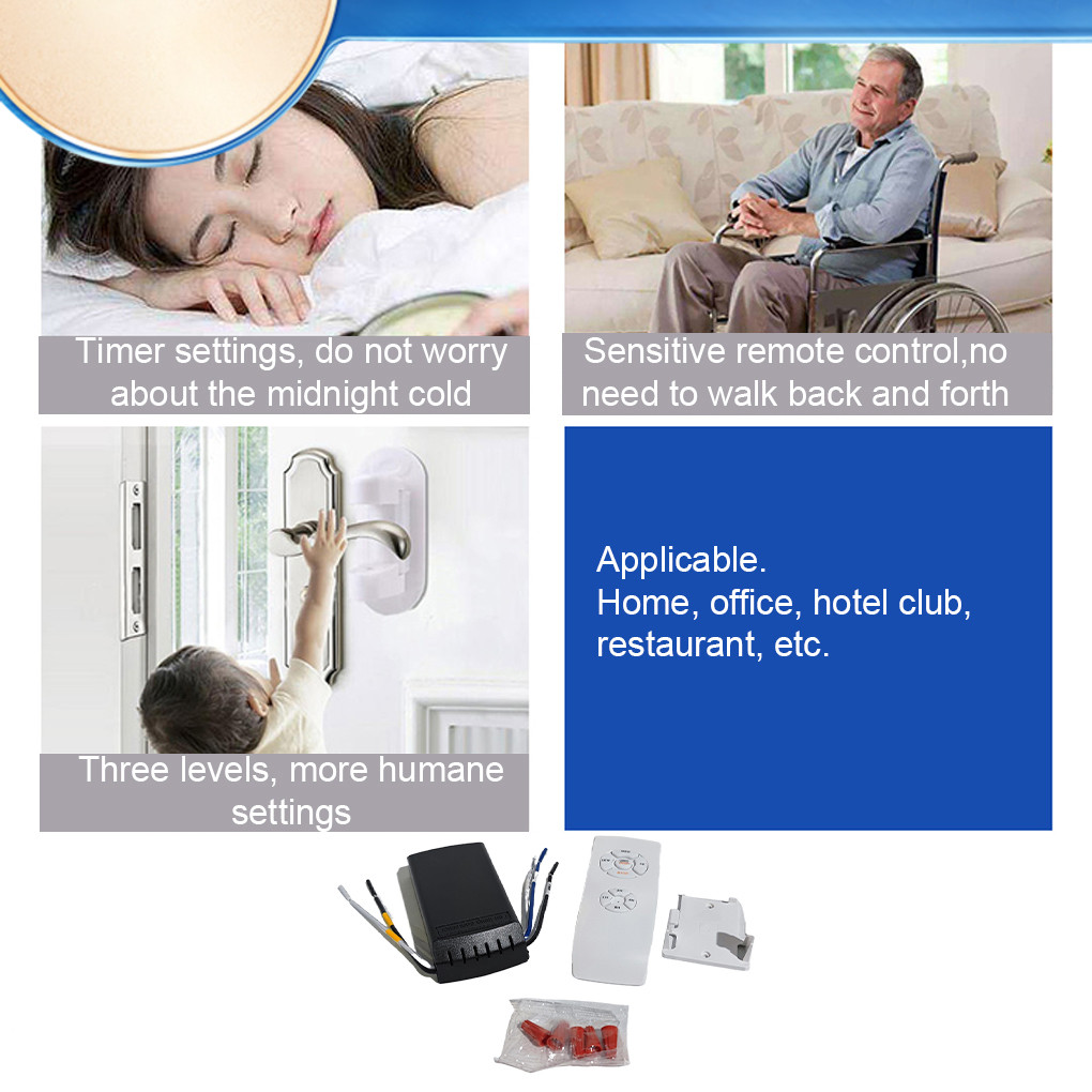 1/2 110/220V Smart Ceiling Fan Lamp Remote Plastic Wireless Fans Light