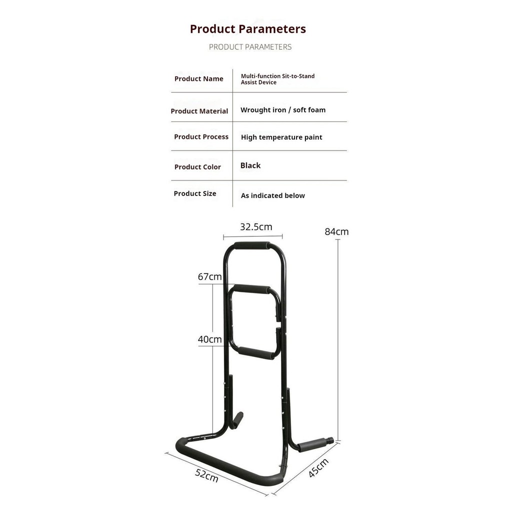 Portable Bedside Booster Rack Mobile Handrail Frame for Home Care ...