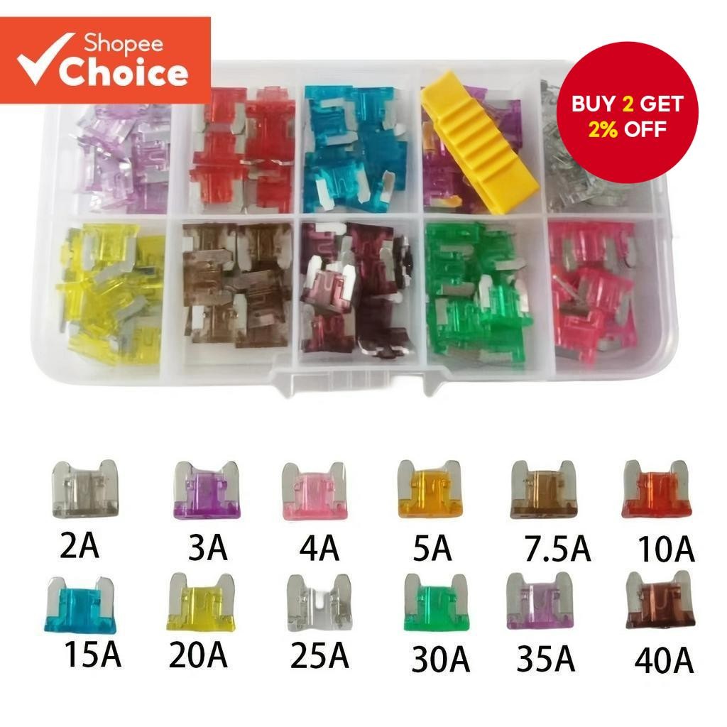 121pcs/lot Car Truck Micro Blade Fuses , 2A 3A 4A 5A 7.5A 10A 15A 20A ...