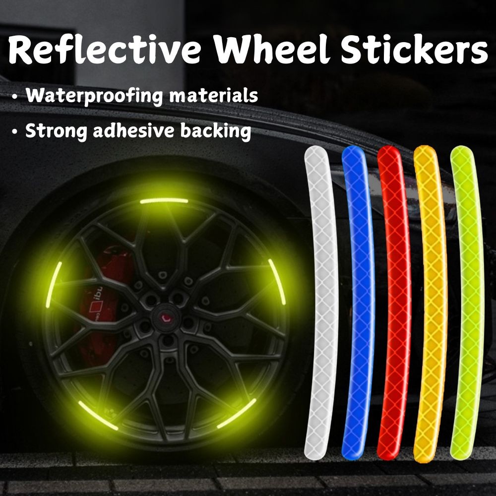 Luminous Car Wheel Sticker 5color Tire Rim Trim Reflective Strip Night ...