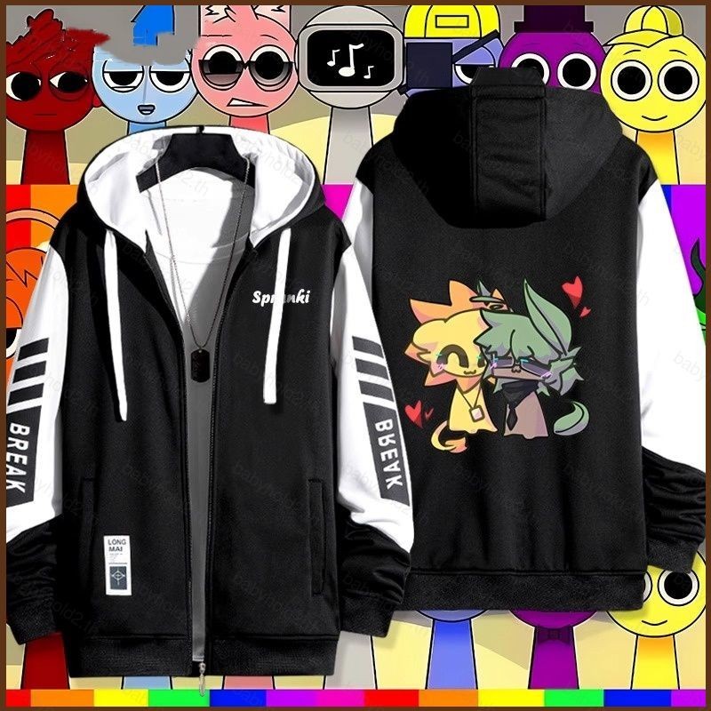 BH2 Incredibox Sprunki anime zipper Hoodie coat jacket Unisex Top HB2 ...