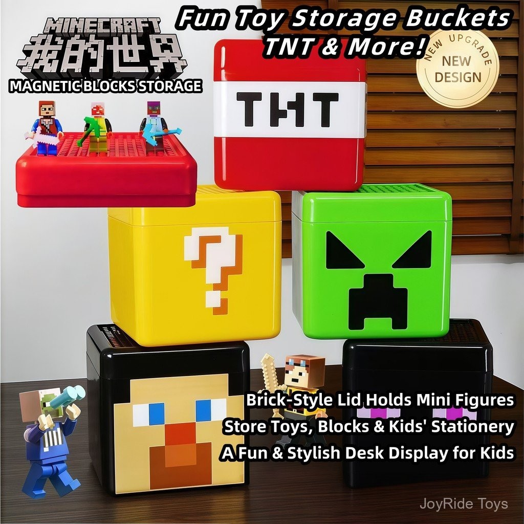 Minecraft Large Storage Organizer | Creeper Steve Toy & School Supplies ...