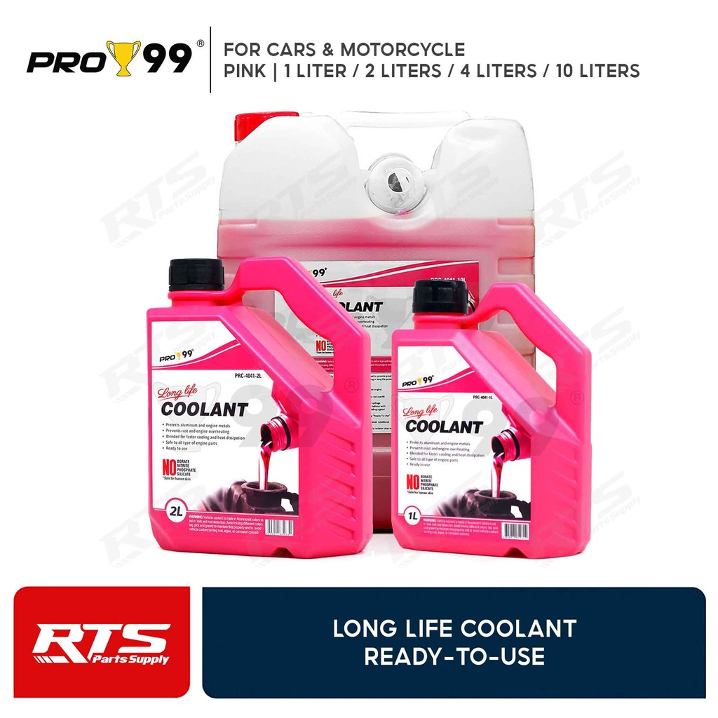 Pro-99 Long Life Coolant Pink - 1L ( 1 Liter ) 2L ( 2 Liters ) 4L ( 4 ...