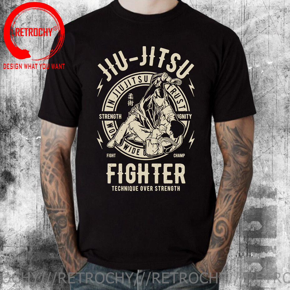 Vintage Bjj Illustration Martial Arts Gildan Brazilian Jiu Jitsu