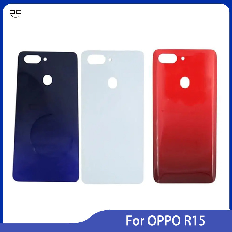 New Straight / Curved Back Glass For OPPO R15 Back Battery Cover Rear ...