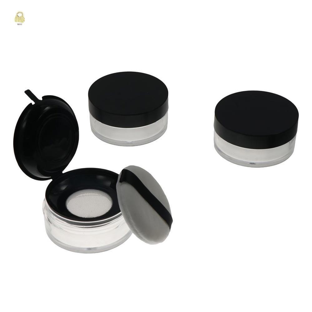 WAY Loose Powder Pot Compact Clear Transparent Powdery Cake Box Packing ...