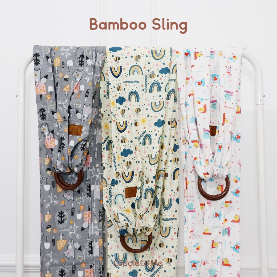 Cuddleme Bamboo Sling Motif Baby Carrier M shape Shopee Philippines