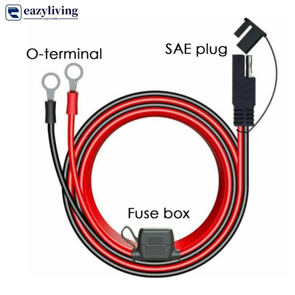 EAZYLIVING Motorcycle Quick Release SAE Cable With Fuse Terminal O