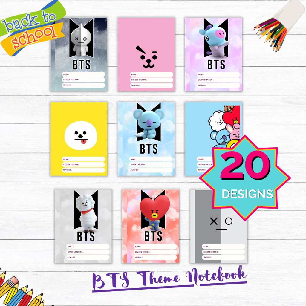 PREORDER BTS- Themed Notebooks for Kinder, Prep, Nursery, Grade1, Grade ...