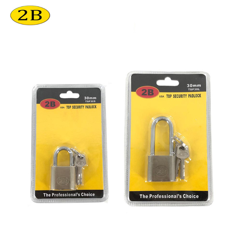 2B 30mm Long and Short Shackle Security Padlock with 3 keys Included ...