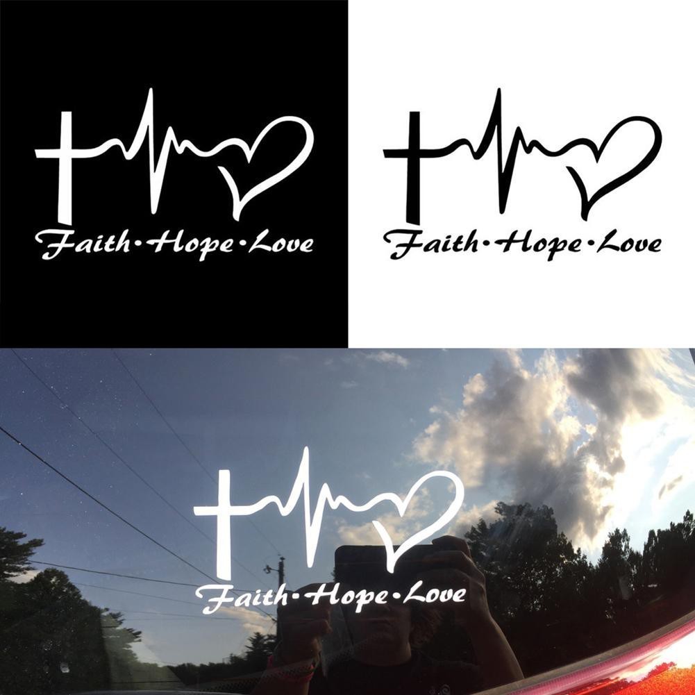 Faith Hope Love 2 Sticker for Car Stickers and Decals Waterproof ...