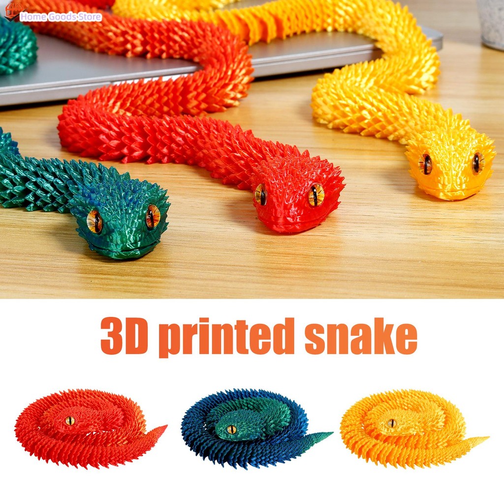 PLA Articulated Fake Snake Flexible 3D Printed Simulation Snake Movable ...