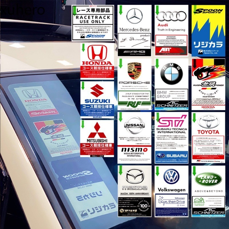 JDM Car Windshield Electrostatic Sticker Japanese Style Modified ...