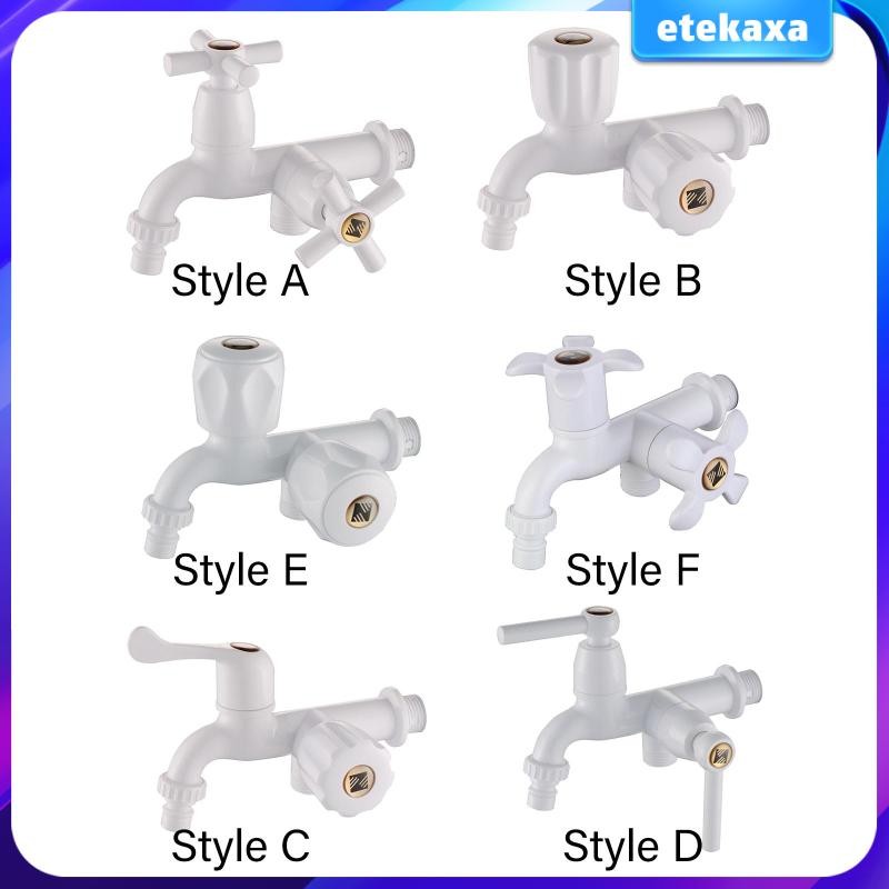 [Etekaxa] Washing Machine Water Faucet Faucet with Outlet Valve