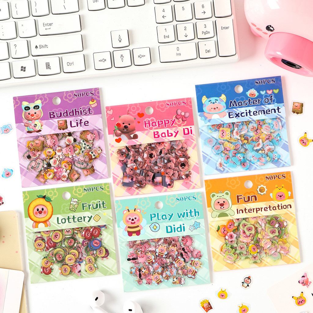 Cdaily|80 Sheets into Beautiful Boy Rudi Material Sticker Pack Mini ...